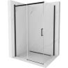 Mexen Omega stumdomos dušo kabina 130 x 90 cm, permatomas, juoda - 825-130-090-70-00