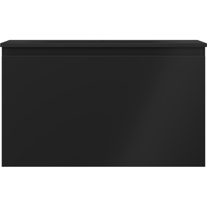 Mexen Orio vonios kambario spintelė 80 cm su praustuvu Vela, 1 stalčius, juodas matinis - 91A10-08047-1-BF71-W23M71
