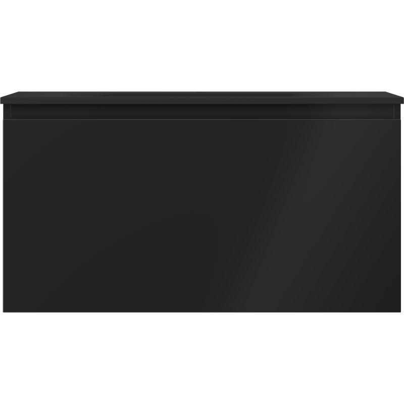 Mexen Orio vonios kambario spintelė 90 cm su praustuvu Vela, 1 stalčius, juoda matinė - 91A10-09047-1-BF71-W23M71