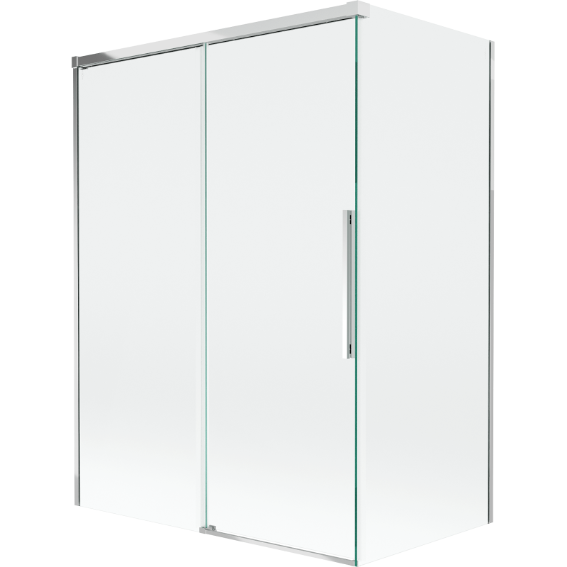 Mexen Rox stumdomas 2-jų dalių vonios pertvaras 120 + 70 x 150 cm, skaidrus, chromas - 8C9-120-070-01-00