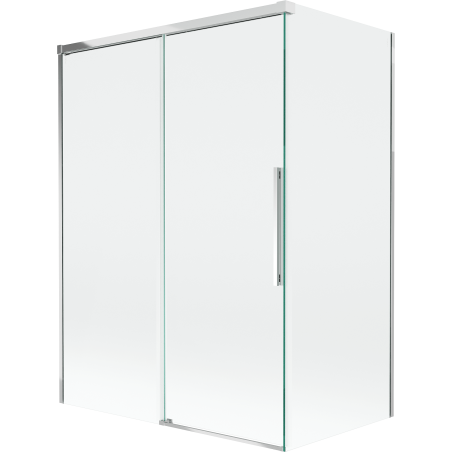 Mexen Rox stumdomas 2-jų dalių vonios pertvaras 120 + 70 x 150 cm, skaidrus, chromas - 8C9-120-070-01-00