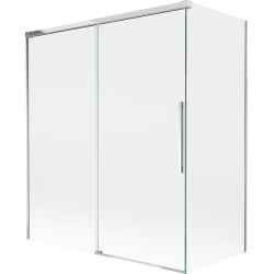 Mexen Rox dušo pertvaros 2-durų stumdomas 140 + 70 x 150 cm, skaidrus, chromuotas - 8C9-140-070-01-00