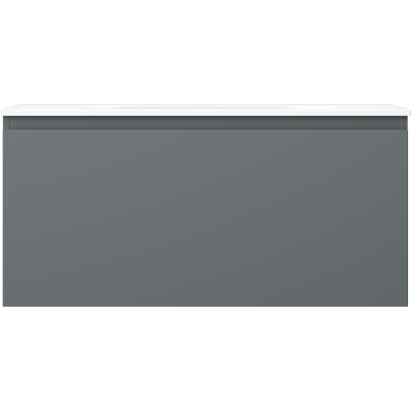 Mexen Orio vonios kambario spintelė 100 cm su praustuvu Vela, 1 stalčius, matinė grafito/balta mat