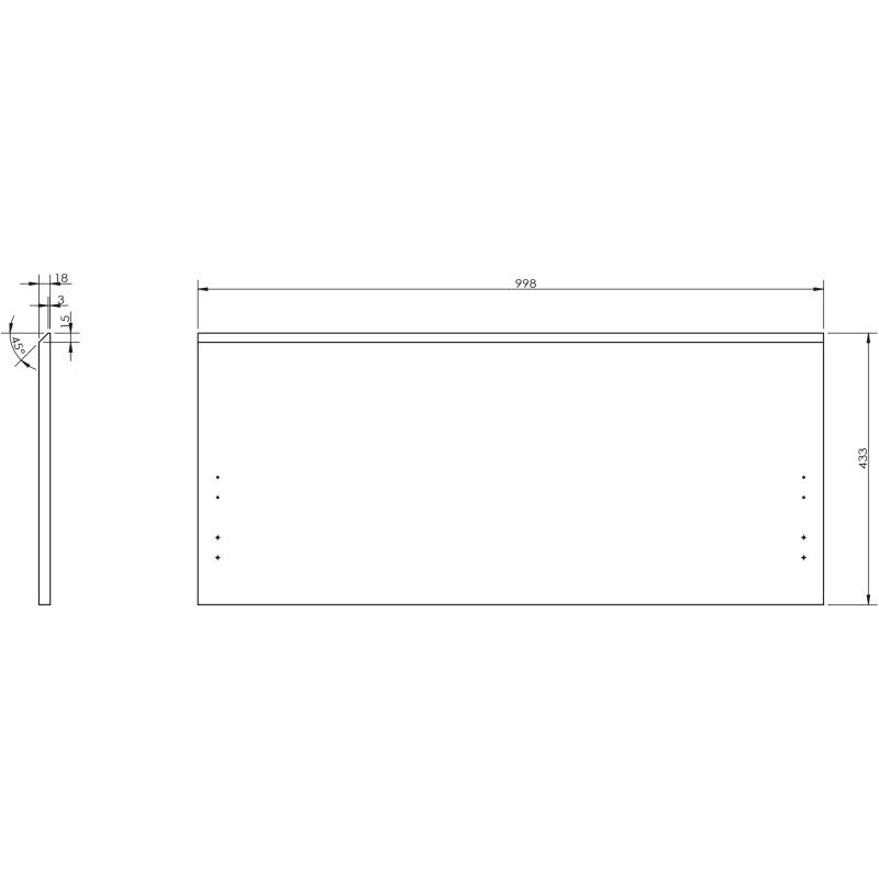Mexen Orio vonios kambario spintelė 100 cm su praustuvu Vela, 1 stalčius, matinė grafito/balta mat