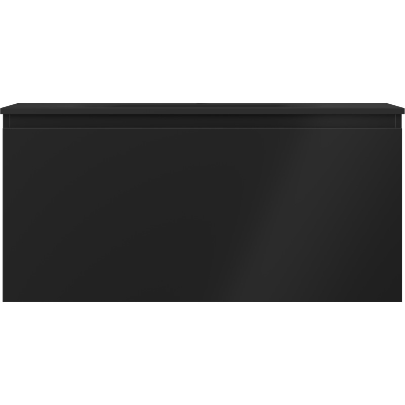 Mexen Orio vonios spintelė 100 cm su praustuvu Vela, 1 stalčius, juoda matinė - 91A10-10047-1-BF71-W23M71