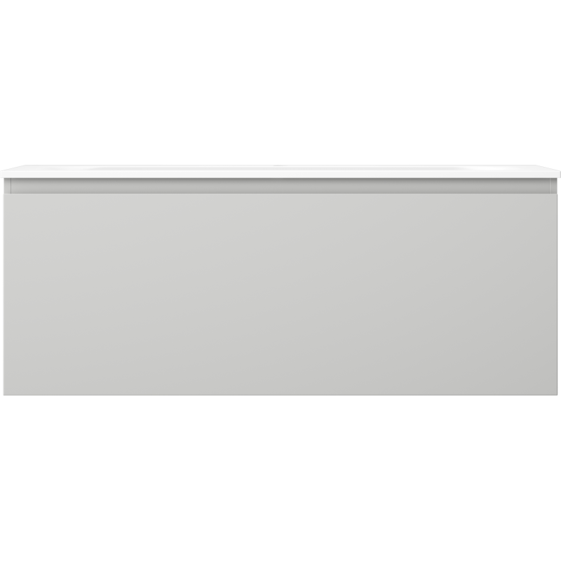 Mexen Orio vonios spintelė 120 cm su Vela praustuvu, 1 stalčius, pilka matinė/balta matinė - 91A10-12047-1-BF62-W23M01