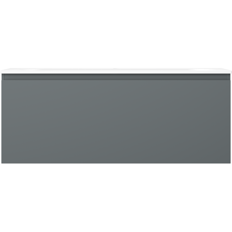 Mexen Orio vonios spintelė 120 cm su praustuvu Vela, 1 stalčius, grafito matinė/balta matinė - 91A10-12047-1-BF66-W23M01