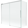 Mexen Rox dvigubas atlenkiamas vonios ekranas 170 + 75 x 150 cm, permatomas, chromas - 8C9-170-075-01-00