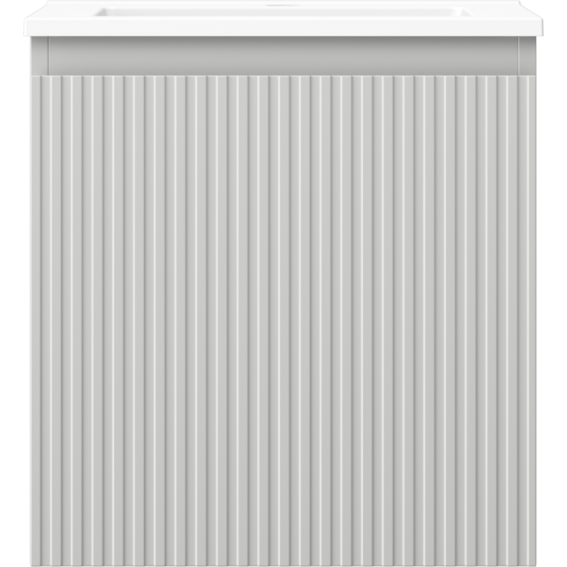 Mexen Rivel vonios spintelė 45 cm su Otis praustuvu, 1 stalčius, rifliuota, pilka matinė/balta matinė