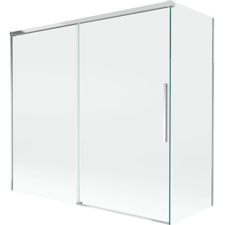 Mexen Rox dviejų durų dušo sienelė, stumdomos durys 170 + 80 x 150 cm, skaidrios, chromas - 8C9-170-080-01-00