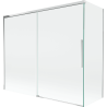 Mexen Rox stumdomos dviejų dalių vonios sienelės 180 + 90 x 150 cm, skaidri, chromuota - 8C9-180-090-01-00