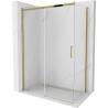 Mexen Omega stumiama dušo kabina 140 x 70 cm, permatoma, auksinė - 825-140-070-50-00