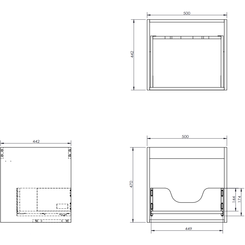 Mexen Rivel vonios spintelė 50 cm su Vela kriaukle, 1 stalčius, rifliuota, juoda matinė - 91A20-05047-1-BF71-W23M71