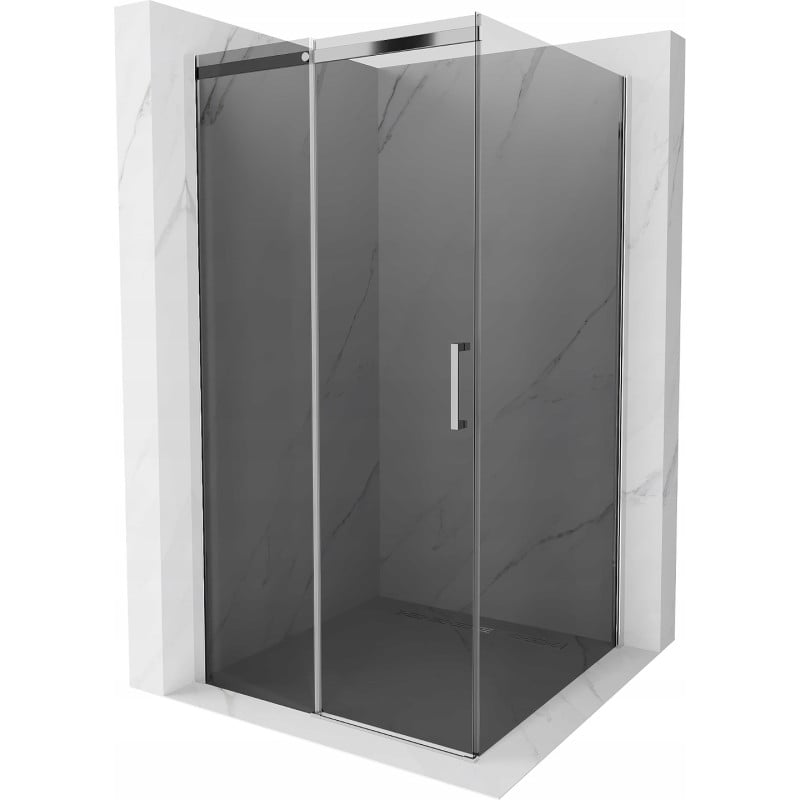 Mexen Omega Stumdomas Dušo Kabina 100 x 100 cm, Grafitas, Chromas - 825-100-100-01-40