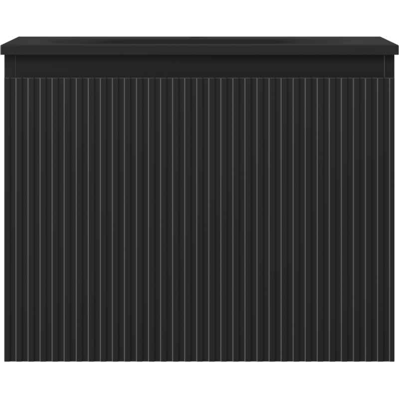 Mexen Rivel vonios kambario spintelė 60 cm su praustuvu Vela, 1 stalčius, gofruota, juoda matinė - 91A20-06047-1-BF71-W23M71