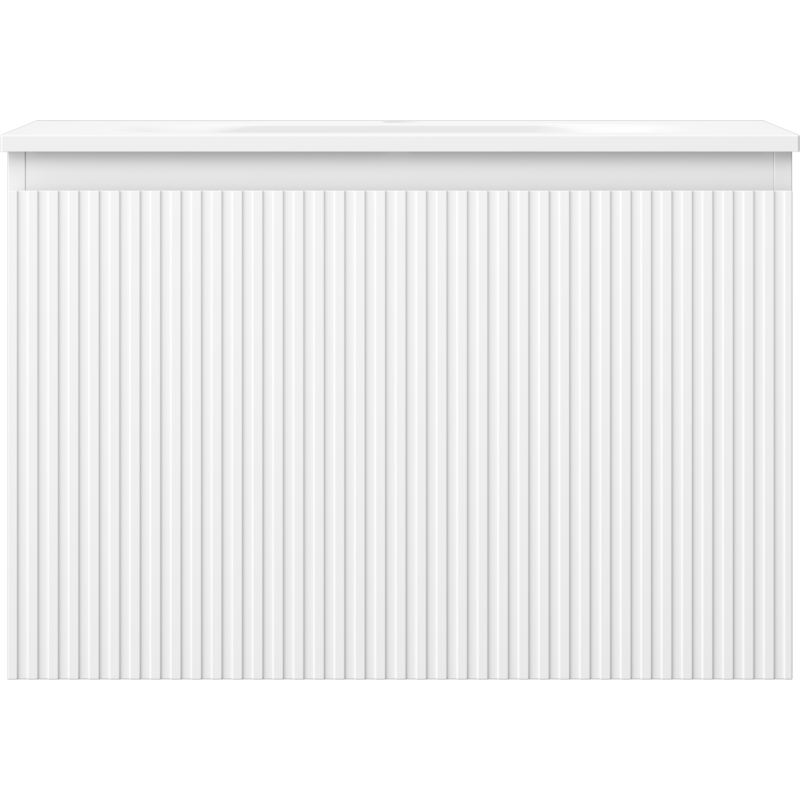 Mexen Rivel vonios spintelė 70 cm su Vela praustuvu, 1 stalčius, griovelius turintis, balta matinė - 91A20-07047-1-BF01-W23M01