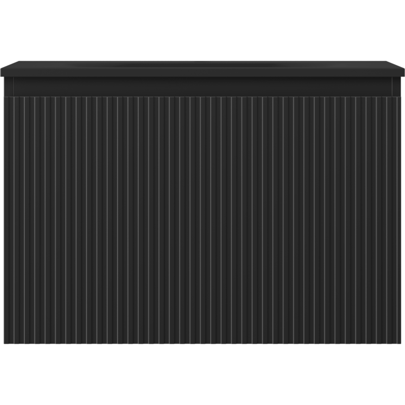 Mexen Rivel vonios spintelė 70 cm su praustuvu Vela, 1 stalčius, grioveliai, juoda matinė - 91A20-07047-1-BF71-W23M71