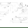 Mexen Rivel vonios kambario spintelė 70 cm su Vela praustuvu, 1 stalčius, briaunota, juoda matinė - 91A20-07047-1-BF71-W23M71