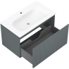 Mexen Rivel vonios kabineto 80 cm su praustuvu Vela, 1 stalčius, briaunotas, grafito matinis/baltas matinis
