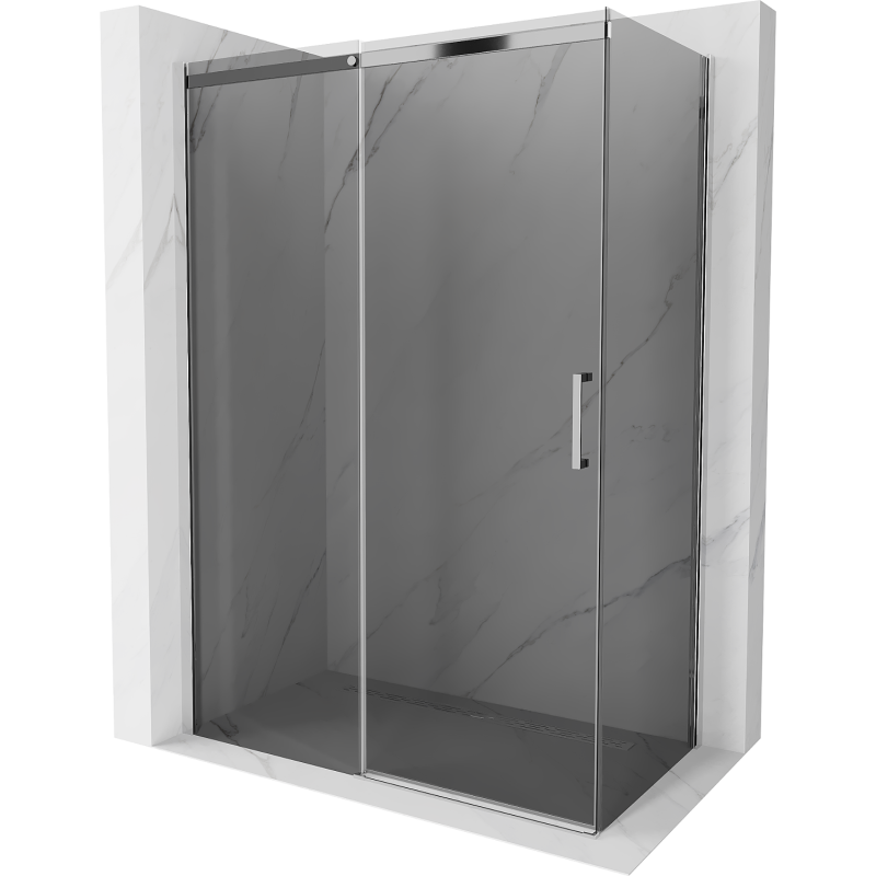Mexen Omega stumdomas dušo kabinas 140 x 80 cm, grafitas, chromas - 825-140-080-01-40