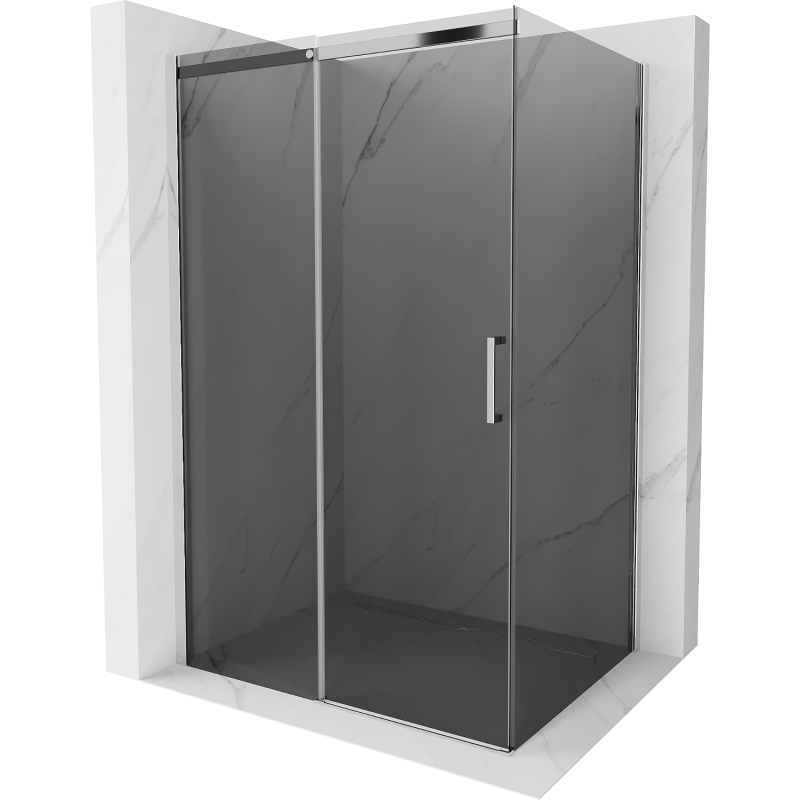 Mexen Omega stumdomos dušo kabina 150 x 90 cm, grafitas, chromas - 825-150-090-01-40