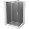 Mexen Omega stumdomas dušo kabina 120 x 70 cm, grafitas, chromas + padas Flat, baltas - 825-120-070-01-40-4010