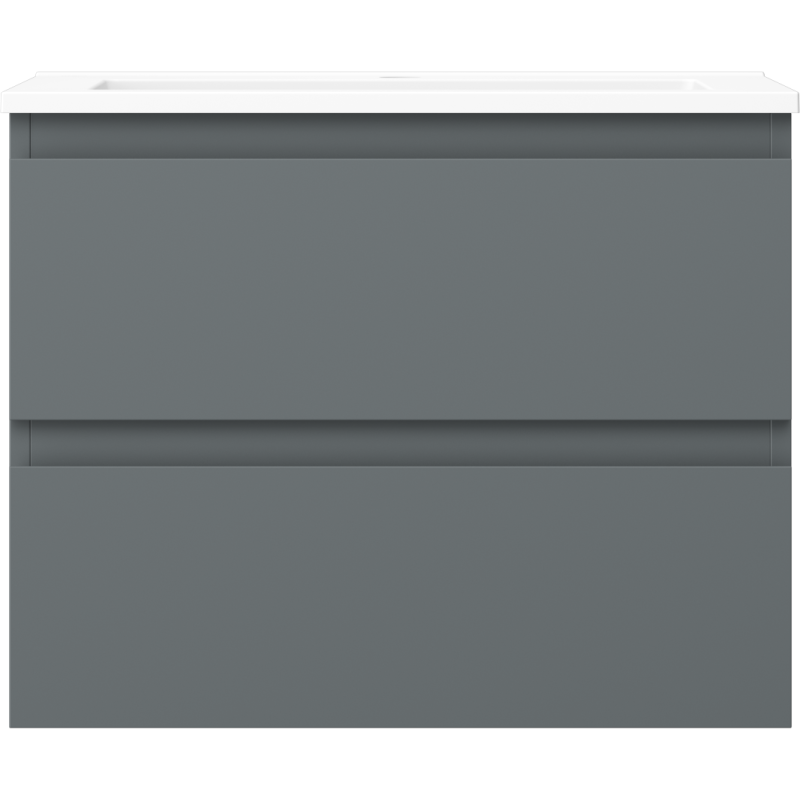 Mexen Orio vonios spintelė 60 cm su Otis kriaukle, 2 stalčiai, grafito matinė/balta matinė - 91A10-06047-2-BFF66-W18M01