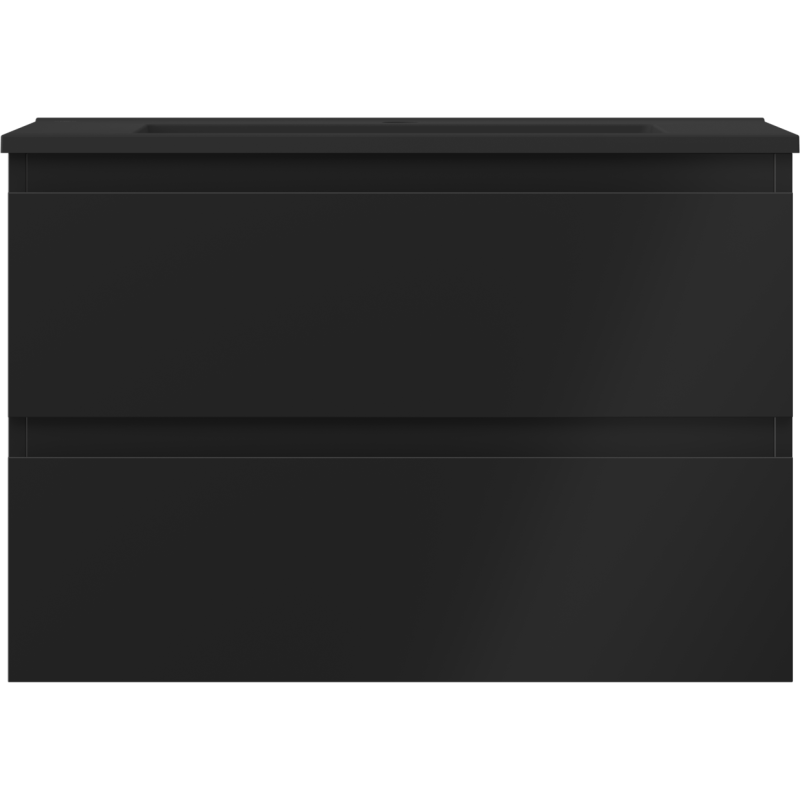 Mexen Orio vonios spintelė 70 cm su Otis kriaukle, 2 stalčiai, juoda matinė - 91A10-07047-2-BFF71-W18M71