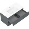 Mexen Orio vonios spintelė 90 cm su Otis praustuvu, 2 stalčiai, matinė grafito/balta matinė - 91A10-09047-2-BFF66-W18M01