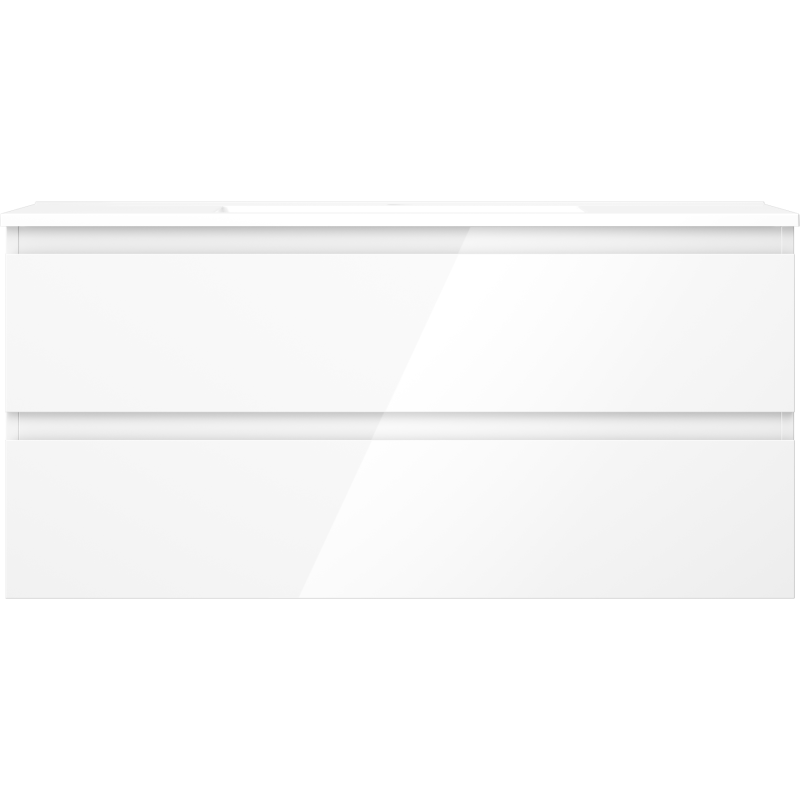 Mexen Orio vonios spintelė 100 cm su Otis praustuvu, 2 stalčiai, balta blizgus - 91A10-10047-2-BFF00-W18M00