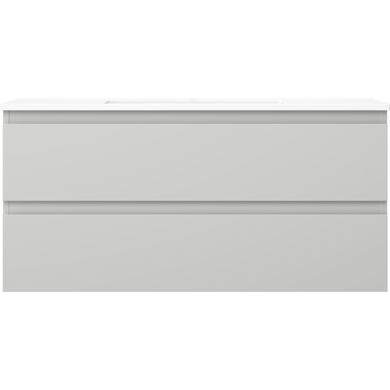 Mexen Orio vonios spintelė 100 cm su praustuvu Otis, 2 stalčiai, pilka matinė/balta matinė - 91A10-10047-2-BFF62-W18M01