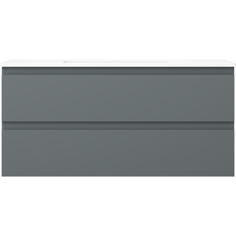 Mexen Orio vonios spintele 100 cm su Otis kriaukle, 2 stalčiai, grafitas matinis/baltas matinis - 91A10-10047-2-BFF66-W18M01