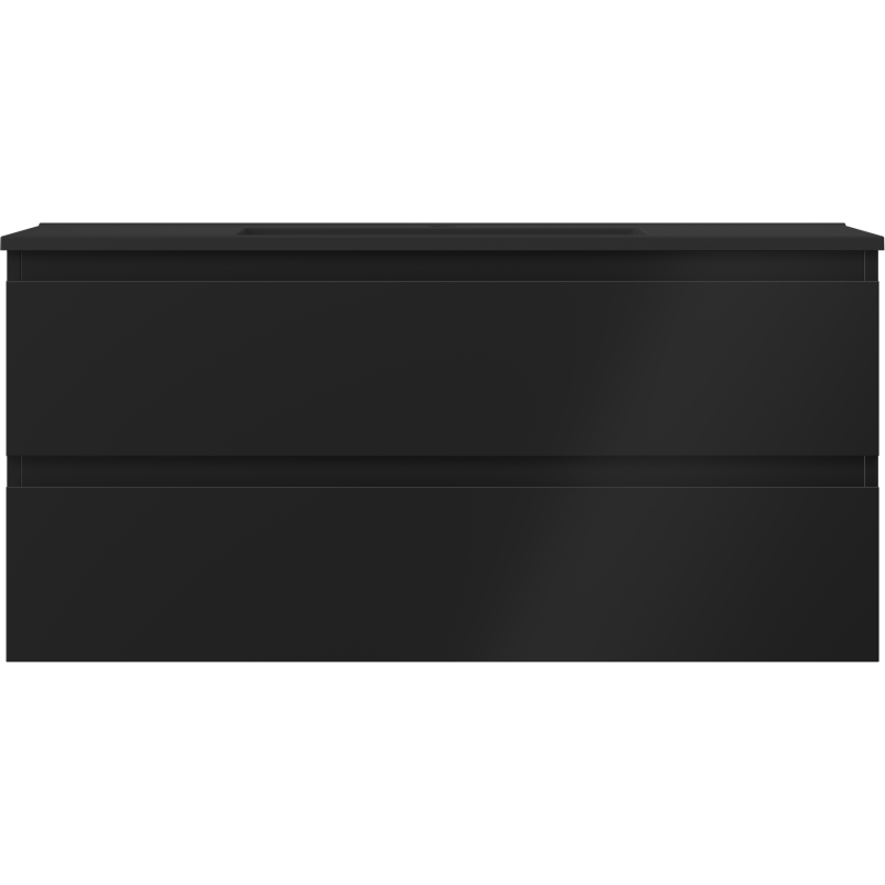 Mexen Orio vonios spintelė 100 cm su Otis kriaukle, 2 stalčiai, juoda matinė - 91A10-10047-2-BFF71-W18M71