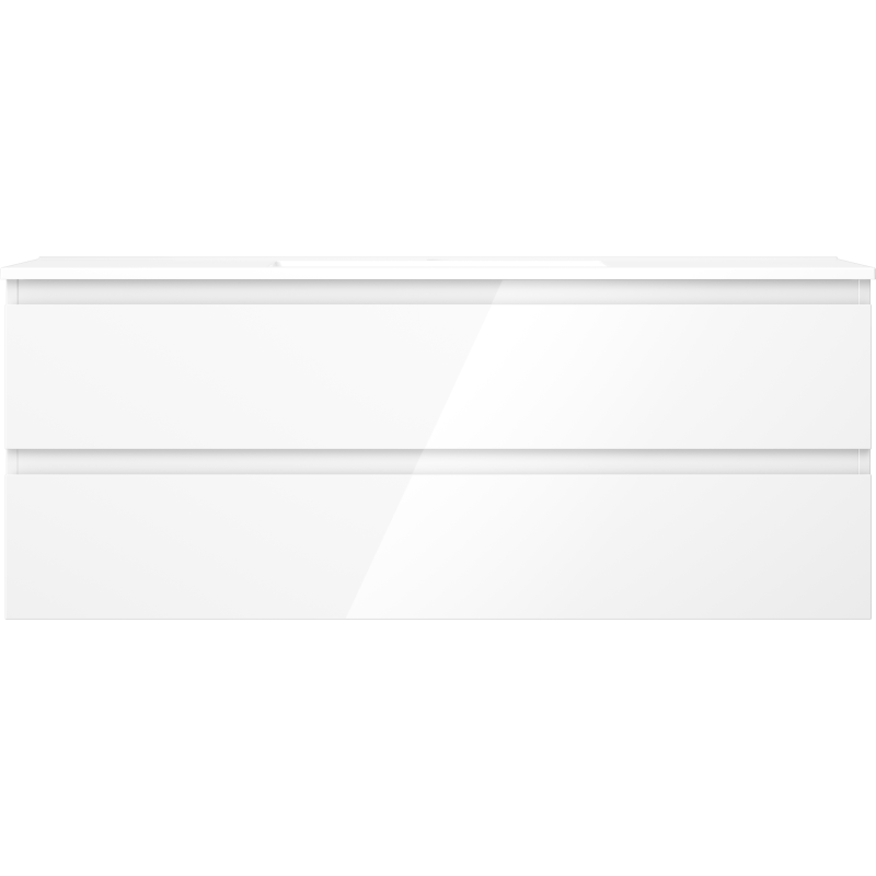 Mexen Orio vonios spintelė 120 cm su Otis kriaukle, 2 stalčiai, balta blizgi - 91A10-12047-2-BFF00-W18M00