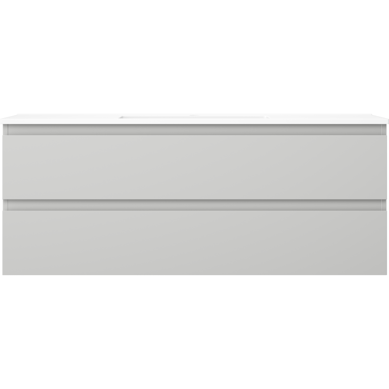 Mexen Orio vonios spintelė 120 cm su kriaukle Otis, 2 stalčiai, pilka matinė/balta matinė - 91A10-12047-2-BFF62-W18M01