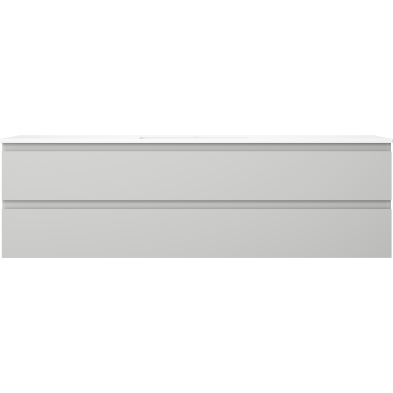 Mexen Orio vonios spintelė 160 cm su praustuvu Otis, 2 stalčiai, pilkas matinis/baltas matinis - 91A10-16047-2-BFF62-W18M01