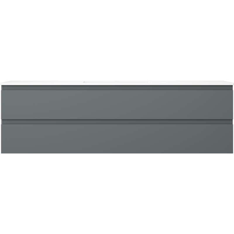 Mexen Orio vonios spintelė Otis, 160 cm su praustuvu, 2 stalčiai, matinė grafito/balta - 91A10-16047-2-BFF66-W18M01
