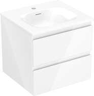 Mexen Orio vonios spintelė 50 cm su kriaukle Vela, 2 stalčiai, balta blizgi - 91A10-05047-2-BFF00-W23M00