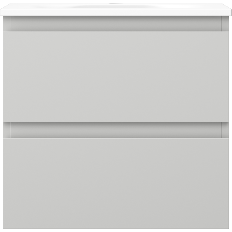 Mexen Orio vonios spintelė 50 cm su praustuvu Vela, 2 stalčiai, pilkai matinė/baltai matinė - 91A10-05047-2-BFF62-W23M01