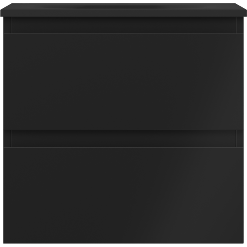 Mexen Orio vonios kambario spintelė 50 cm su praustuvu Vela, 2 stalčiai, juoda matinė - 91A10-05047-2-BFF71-W23M71