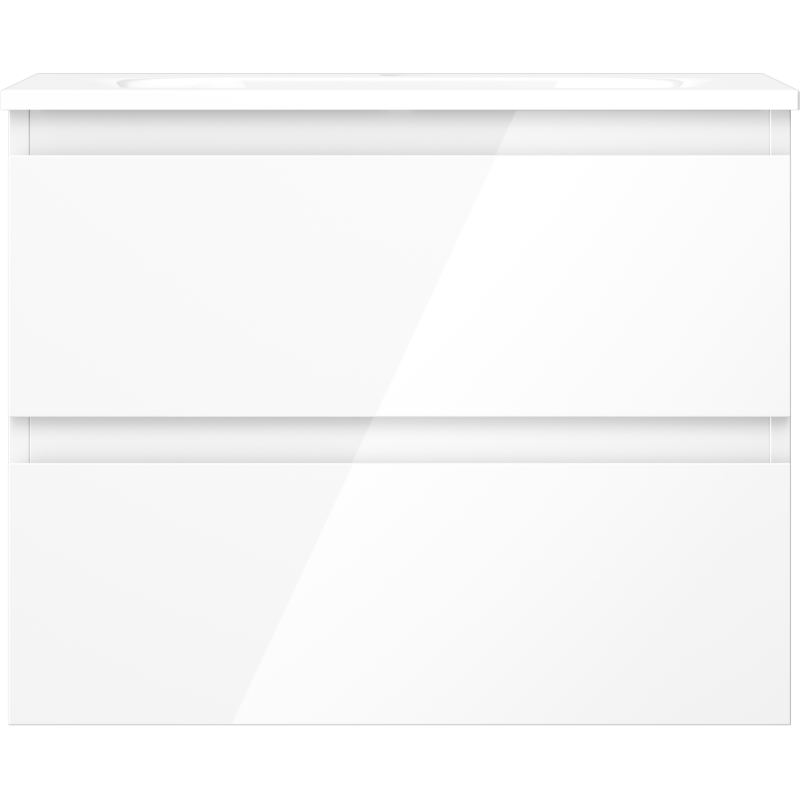 Mexen Orio vonios spintelė 60 cm su kriaukle Vela, 2 stalčiai, blizgi balta - 91A10-06047-2-BFF00-W23M00