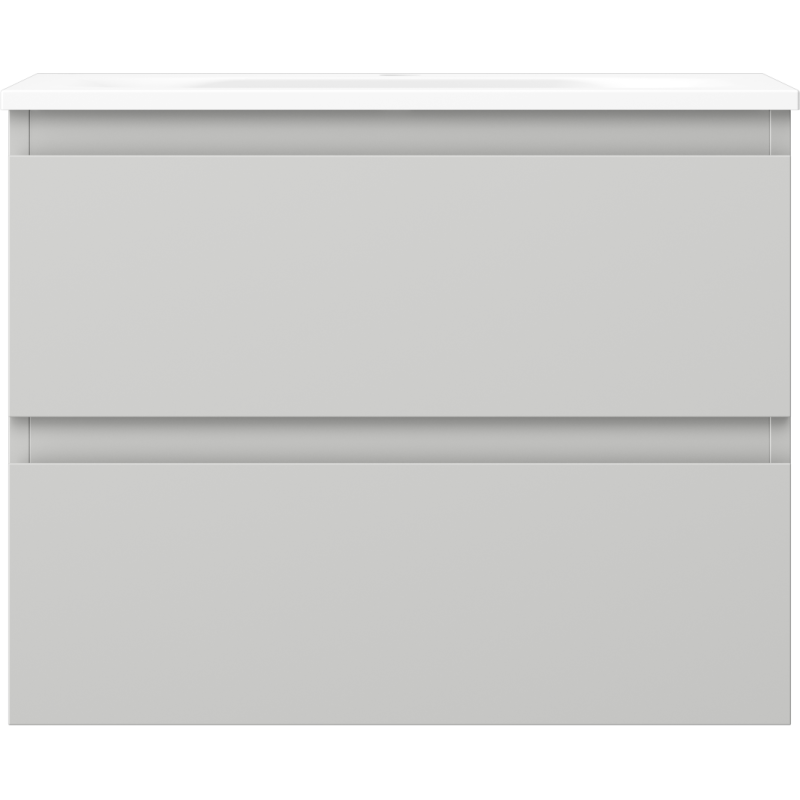 Mexen Orio vonios spintelė 60 cm su praustuvu Vela, 2 stalčiai, pilka matinė/balta matinė - 91A10-06047-2-BFF62-W23M01