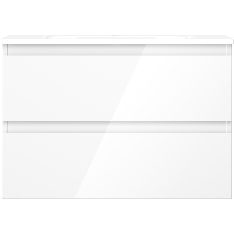 Mexen Orio vonios kambario spintelė 70 cm su praustuvu Vela, 2 stalčiai, balta blizgi - 91A10-07047-2-BFF00-W23M00