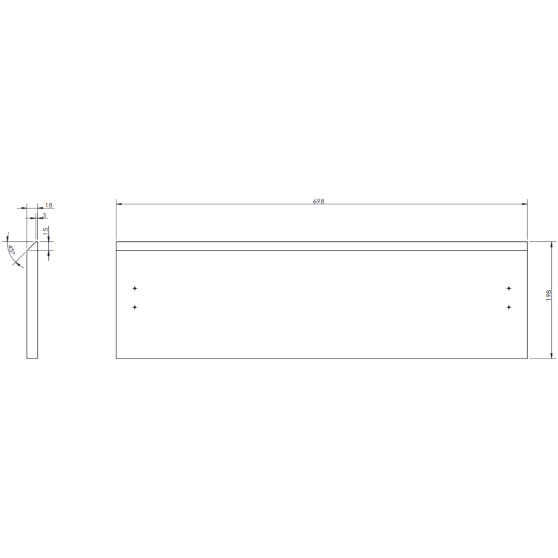 Mexen Orio vonios spintelė 70 cm su Vela praustuvu, 2 stalčiai, matinė grafito/balta - 91A10-07047-2-BFF66-W23M01