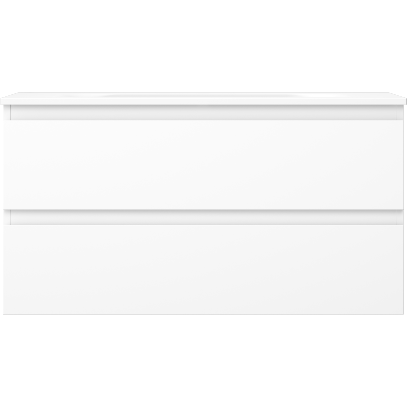 Mexen Orio vonios spintelė 90 cm su Vela kriaukle, 2 stalčiai, balta matinė - 91A10-09047-2-BFF01-W23M01