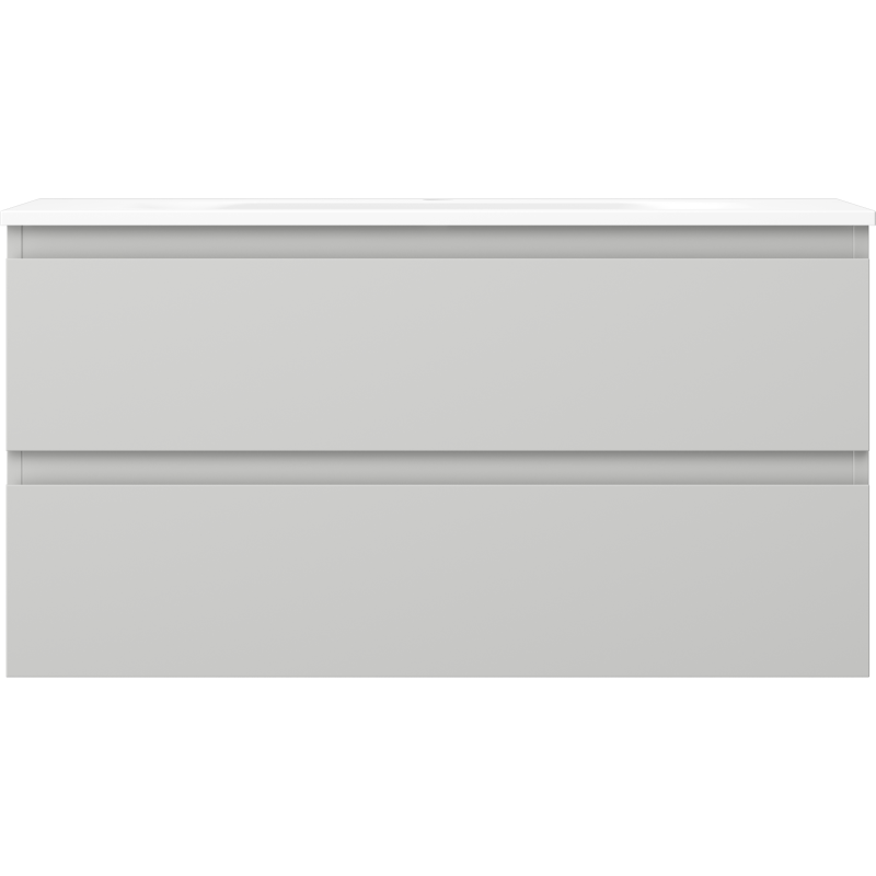 Mexen Orio vonios spintelė 90 cm su praustuvu Vela, 2 stalčiai, pilka matinė / balta matinė - 91A10-09047-2-BFF62-W23M01