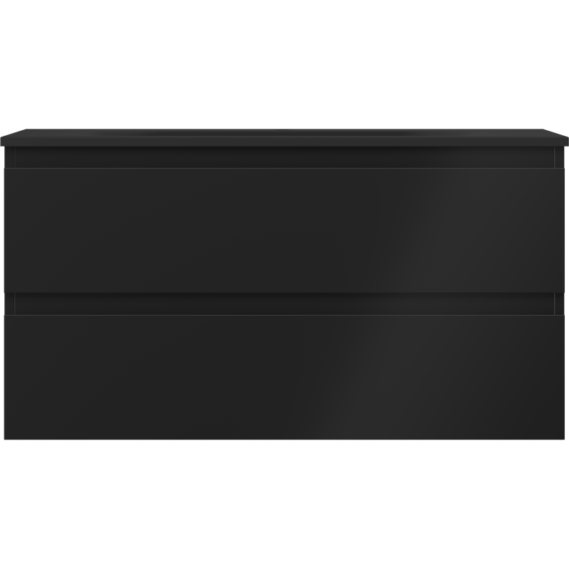 Mexen Orio vonios spintelė 90 cm su kriaukle Vela, 2 stalčiai, juoda matinė - 91A10-09047-2-BFF71-W23M71