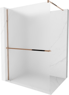 Mexen Kioto+ dušo pertvara su lentyna Walk-in 90 x 200 cm, matinė, rausvo aukso - 800-090-121-60-30