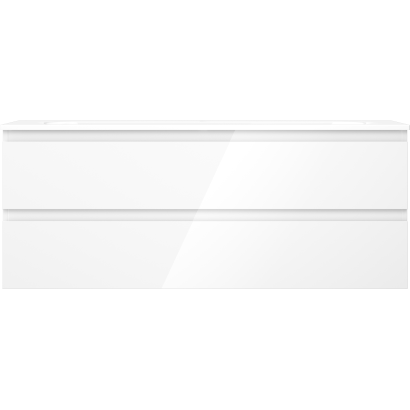 Mexen Orio vonios kambario spintelė 120 cm su Vela praustuvu, 2 stalčiai, blizgi balta - 91A10-12047-2-BFF00-W23M00