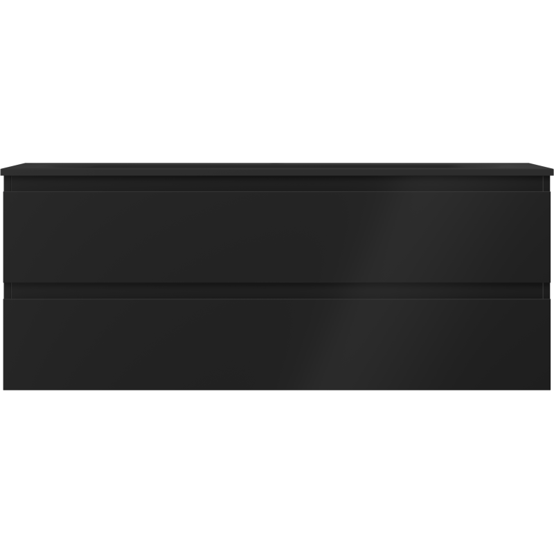 Mexen Orio vonios spintelė 120 cm su Vela kriaukle, 2 stalčiai, juoda matinė - 91A10-12047-2-BFF71-W23M71